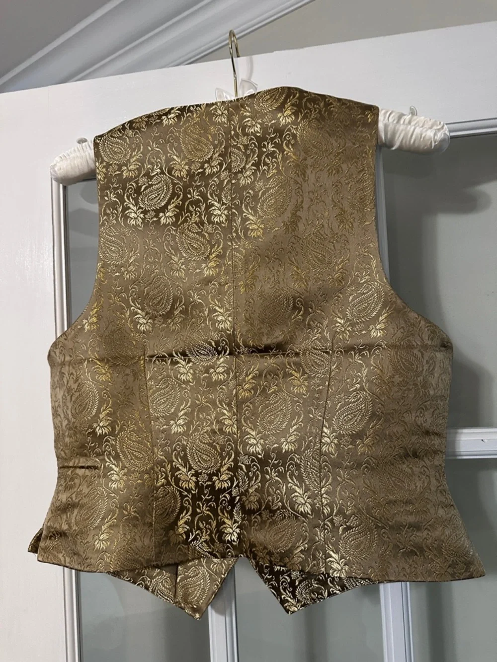 Ralph Lauren Metallic Gold Paisley Vest - Picture 3 of 5